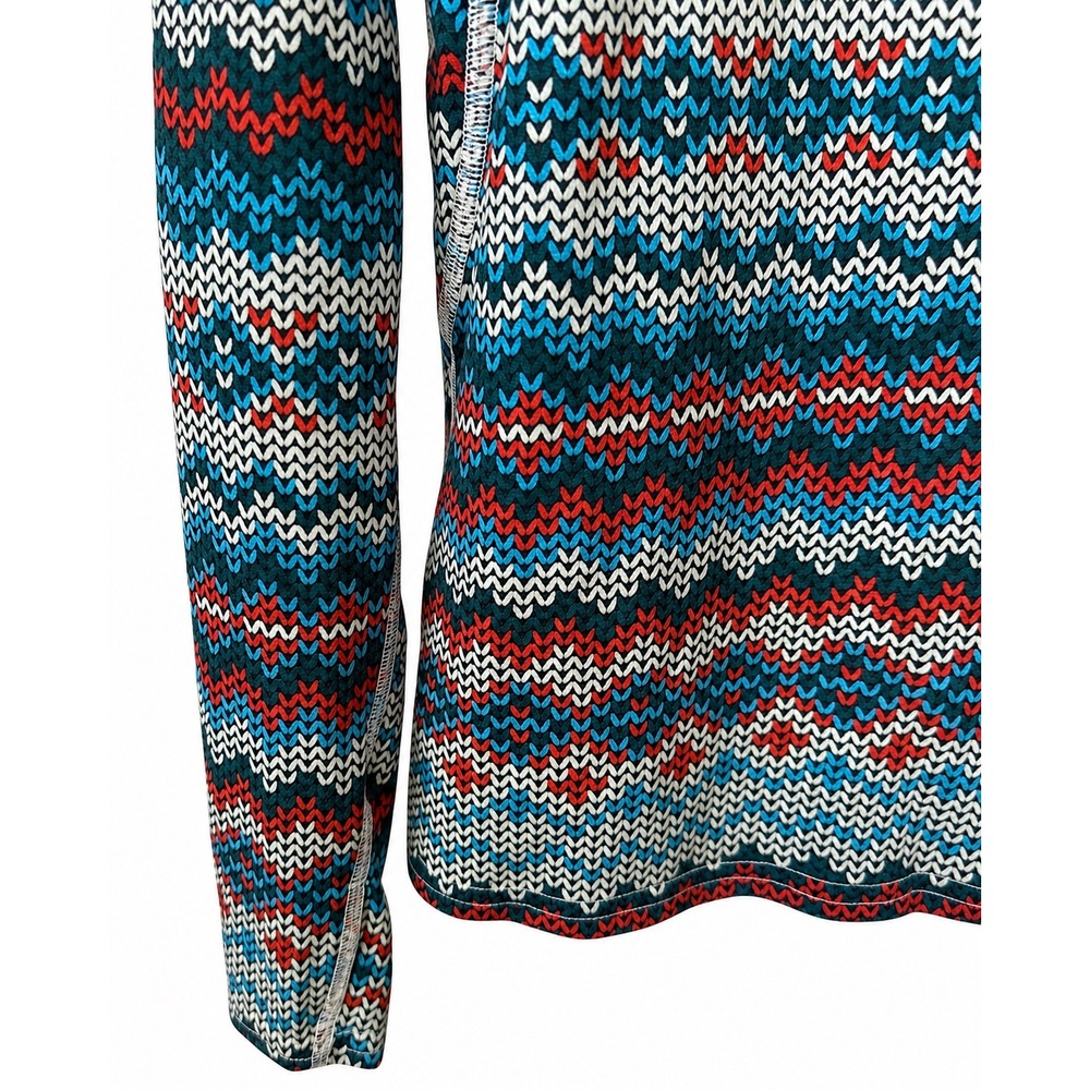 LL Bean Long Sleeve Top Womens L Regular Multicolor Excellent Fair Isle Print - Picture 10 of 16